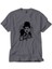 Charlie Chaplin Wall Gri Tişört 1