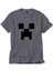 Minecraft Creeper Face Gri Tişört 1
