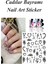3 Adet Kendinden Yapışkanlı Tırnak Sticker, Nail Art, Tırnak Süsleme, Tırnak Dövmesi 4