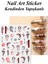 4 Adet Kendinden Yapışkanlı Tırnak Sticker, Nail Art, Tırnak Süsleme, Tırnak Dövmesi 5