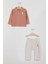 Lisanslı Pembe Kız Bebek Uzun Kol SweaT-shirt Takım 1
