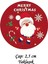 80 Adet 2,5 cm Kırmızı Merry Christmas Baskılı Etiket Sticker - Yılbaşı Paketi Etiketi 2