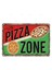 Koleksiyon Pizza Zone Metal Plaka Levha 20X30CM 1