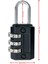 YMK-1325 Üç Basamaklı Şifreli Asma Kilit Siyah 25 mm 4