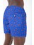 Saks Mavi Desenli Standart Boy Mayo Deniz Şortu 5