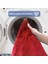 Unicolor Düz Kırmızı 3'lü Banyo Paspası Halısı Seti Kaymaz Deri Tabanlı Yıkanabilir Klozet Takımı 5