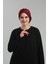 Bordo Pratik Hazır Geçmeli Tesettür Bone Sandy Pileli Salaş 2121_16 1