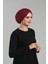 Bordo Pratik Hazır Geçmeli Tesettür Bone Sandy Pileli Salaş 2121_16 2