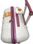 3lü Set Kırılmaz Silikon Seyahat Valizi Bavulu V305 Kemik/mürdüm 5