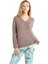 Kadın Pijama Takımı 51661 - Vizon 4