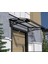 Metal Taşıyıcılı Kapı Üstü Pratik Sundurma Siyah - Şeffaf Levha 250 x 100 Md2 1