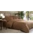 82 Tel Pamuk Saten Çift Kişilik Çizgili Nevresim Takımı M Kahve Lıne 1
