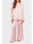 Desenli Streç Comfort Fit Yüksek Bel Bol Paça Pijama Takımı O4BX16WEFC2 Bayan Pijama Takımı O4BX16 Wefc2 P6DQ 1