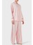 Desenli Streç Comfort Fit Yüksek Bel Bol Paça Pijama Takımı O4BX16WEFC2 Bayan Pijama Takımı O4BX16 Wefc2 P6DQ 4