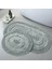 Doğal Pamuklu Spagetti Oval Mint 2'li Banyo Paspası Seti Banyo Halısı Yıkanabilir Klozet Takımı 1
