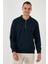 Pamuklu Regular Fit Yarım Fermuarlı Polo Yaka Sweat Erkek Sweat 5905805 6