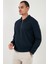 Pamuklu Regular Fit Yarım Fermuarlı Polo Yaka Sweat Erkek Sweat 5905805 7