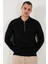 Pamuklu Regular Fit Yarım Fermuarlı Polo Yaka Sweat Erkek Sweat 5905805 7