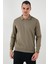 Pamuklu Regular Fit Yarım Fermuarlı Polo Yaka Sweat Erkek Sweat 5905805 6