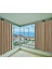 Balkon Perdesi Brandası Kahverengi Krem Çizgili 150 X150 1