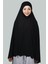 Hazır Türban Peçeli Pratik Eşarp Tesettür Nikaplı Hijab - Namaz Örtüsü Sufle (5Xl) - Siyah 1