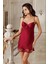 Imaj 4215 Bordo Renk Saten 2li Gecelik Takımı 2