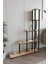 Escaleras Raflı Kitaplık Lambader Meşe 1