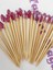 100 Adet Dekoratif Mürdüm Arpa Boncuklu Pasta Kürdanı 6,5 cm - Süslü Kanepe Kürdanı 3
