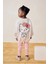 Yeni Sezon Kız Çocuk Karakter Baskılı Pamuklu Sweatshirt ve Fitilli Taytlı Takım 3