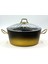 Granit 26 cm Tencere Siyah&gold ( Metal Kulp) 3 mm 1