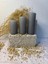 3 Adet Silindir Mum 11-9-7 Cm Çap 4 Cm 3