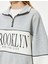 Oversize Sweatshirt Yarım Fermuarlı Kolej Baskılı Renk Bloklu Şardonlu 5