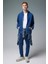 David Dark Blue Kapüşonlu Önü Fermuarlı Jean Ceket - Dark Blue 1