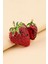 Tatlı Çilekler Taşlı Kadın Broş Yaka Iğnesi 2