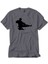 Taekwondo Karate Silhouette Gri Tişört 1