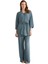 Yumuşak Dokulu Sabahlıklı Üçlü Kadın Pijama Takım 9529 1