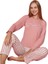 K300-868 Uzun Kol Çizgili Baskılı Milan Battal Pijama Takımı 1