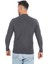 Erkek Dik Yaka Slim Fit Pamuk Likra Tişört-Füme 4