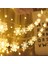 5 Metre LED Işıklı 28'li Kar Tanesi Işık Zinciri Dekoratif Pilli Aydınlatma Ev Dekorasyonu Süsleme Salon Oda Merdiven Balkon Süslemeleri Için Yılbaşı Eğlence Doğum Günlerine Özel Aydınlatma 1