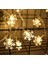 5 Metre LED Işıklı 28'li Kar Tanesi Işık Zinciri Dekoratif Pilli Aydınlatma Ev Dekorasyonu Süsleme Salon Oda Merdiven Balkon Süslemeleri Için Yılbaşı Eğlence Doğum Günlerine Özel Aydınlatma 5