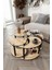 Yin Yang Unıty Serenıty Orta Sehpa 4 Lü Meşe 70 cm 1