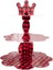 Metalize Kırmızı Puantiyeli Kek Standı 1