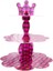 Metalize Fuşya Puantiyeli Kek Standı 1