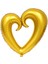 Kıvrımlı Içi Boş Altın Kalp Folyo Balon 100CM 1