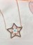 Gözlü Sedef Taşlı Yıldız Kadın Gümüş Kolye 3
