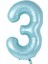 3 Rakam Folyo Balon Mavi 75CM 1