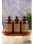 500 Ml Amber Renkli Vintage Tasarımlı Ahşap Stantlı Zeytinyağı Şişesi, Sıvıyağ Ve Sirke Şisesi 1