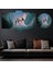 5 Parça Mdf Öpüşenler Modern Tablo ve Mdf Saat Kombin 1