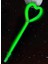 Nessiworld Karanlıkta Yanan Glow Stick Partisi Kalp Şekilli Asa Sopa 6 Renk 6 Adet 1