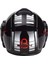 Beon B 702 Reverse Tam Açılır Kask Siyah Beyaz Kırmızı L 3